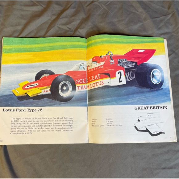 Vintage 1978 Super Book Of Racing Cars By Michael Shulan Soft Cover Illustrated - Picture 8 of 10